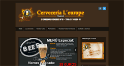 Desktop Screenshot of cerveceriaeuropa.com