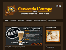 Tablet Screenshot of cerveceriaeuropa.com